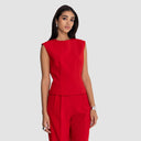 Rabea Sleeveless Top - Red