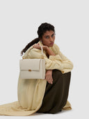 Wafa Long Trench Abaya - Soft Yellow