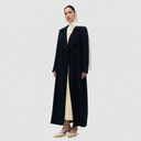 City Long Trench Abaya - Dark Blue