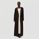 Lena Long Trench Abaya - Brown