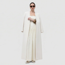 Bodour Long Jacket Abaya - Cream