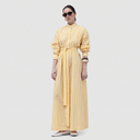 Lina Shirt Dress - Yellow / White Stripes