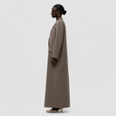 Zelda Long Blazer - Two-Tone Beige & Taupe