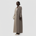 Zelda Long Blazer - Two-Tone Beige & Taupe