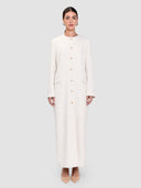Ohood Long Jacket Abaya - Off White