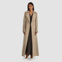 City Long Trench Abaya - Beige