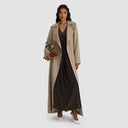 City Long Trench Abaya - Beige