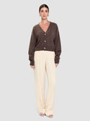 Myo Cashmere Cardigan - Ash Brown