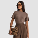 Moez T-shirt - Dark Taupe