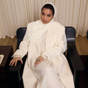 Nouf Long Blazer Abaya - Off-White