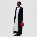 Lena Long Trench Abaya - Dark Blue
