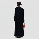 Lena Long Trench Abaya - Dark Blue