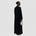 Lena Long Trench Abaya - Dark Blue