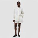 Maya Shorts - White/Black Pinstripe