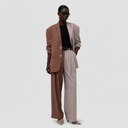 Zelda Trousers - Two-Tone Rosewood & Soft Pink