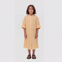 Lina Shirt Dress (Kids) - Yellow / White Stripes
