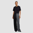 Zelda Trousers - Two-Tone Black & Grey Pinstripe