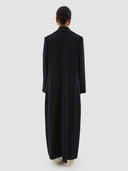 Wafa Long Trench Abaya - Dark Blue