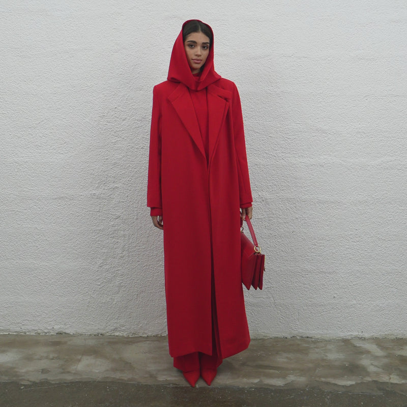 Ghaida Long Jacket - Red